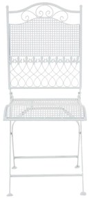 Kovová skladacia stolička Kiran (SET 2 ks) - Biela