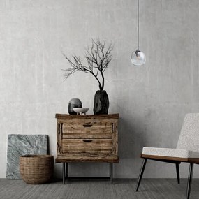 Luster na lanku LATIL 1xE27/60W/230V čierna