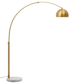 Stojacia lampa v zlatej farbe s kovovým tienidlom (výška 185 cm) Madali – Kave Home