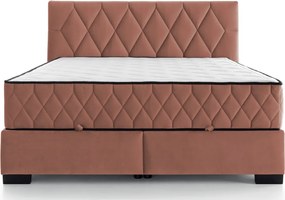 Posteľ Reve 160x200 cm, lososová látka