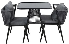 Komplet záhradného nábytku Korfu šedá