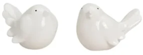 Keramický vtáčik BIRDAMIC 9 cm - rôzne varianty Farba: Biela