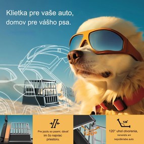InternetovaZahrada Prepravka pre psa L - 90x66x72 cm
