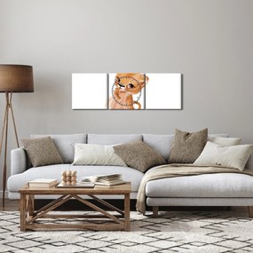 Obraz - Akvarelové zvieratko N⁰6 (s hodinami) (90x30 cm)
