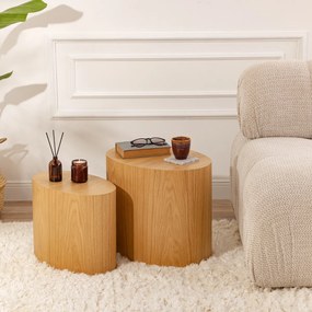 Odkladací stolík Elipse Set Oak, 2 ks