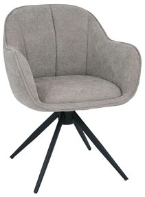 Otočná jedálenská stolička Tessa, tmavobéžová