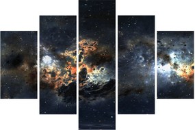 Obraz - Vesmír s hmlovinou (150x105 cm)
