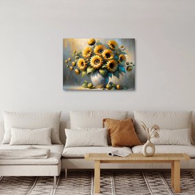 Obraz – Váza so slnečnicami (70x50 cm)