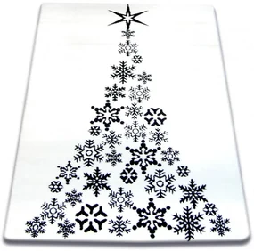 Koberec XMAS - F792 krém/čierny