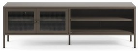 Sivý kovový TV stolík 160x50x35 cm Layna – Marckeric