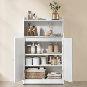 Autronic BONTEC Kúpeľňová skrinka 60x30x100cm, mdf, biela, AUK-E1177 WT Farba: Biela