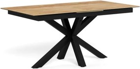 Jedálenský rozkladací stôl Heaven 168/210 cm dub divoký/čierny