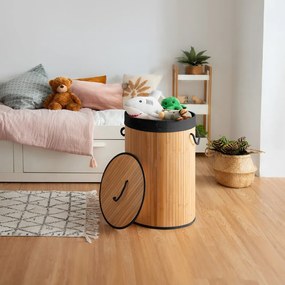 Bambusový kôš na bielizeň v prírodnej farbe 70 l Bamboo – Compactor