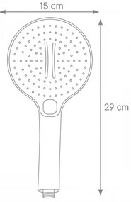 Erga Zumba, 3-funkčná ručná sprchová hlavica, chróm, ERG-YKA-BP.ZUMBA-CHR