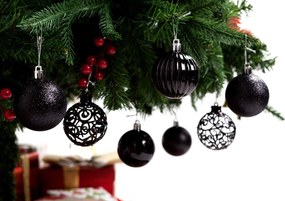 Tutumi, vianočné ozdoby na stromček 6ks KL-21X25, čierna, CHR-00658