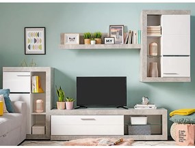 Obývacia stena Rosso beton/biely 11008772