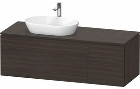 DURAVIT L-Cube závesná skrinka pod umývadlo na dosku (umývadlo vľavo), 4 zásuvky, 1420 x 550 x 482 mm, orech kartáčovaný, LC4877069690000