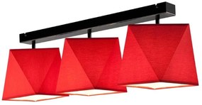 RUEL Moderné stropné osvetlenie LACRO, 3xE27, 60W, červené