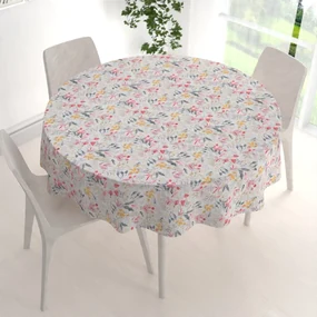 Biante Dekoračný okrúhly obrus PML-087 Červeno-oranžové lístky Ø 60 cm
