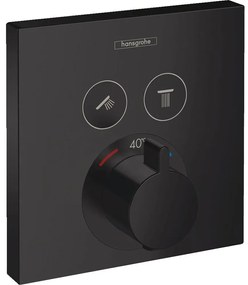 HANSGROHE ShowerSelect termostat pod omietku pre 2 spotrebiče, matná čierna, 15763670