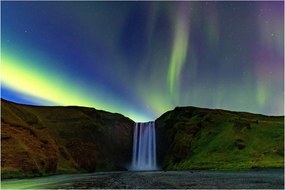 Obraz - Polárna žiara na Islande (90x60 cm)