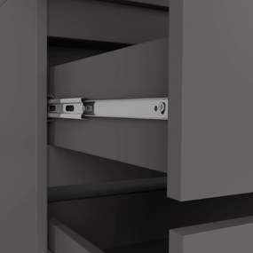 Šatní skříň CLP S 90 cm 2 dveře 2 zásuvky grafitově šedá