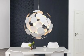 Závesné svietidlo Infinity Home biele strieborné