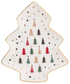 Altom Porcelánový tanier stromček Modern Tree 25 x 21 cm