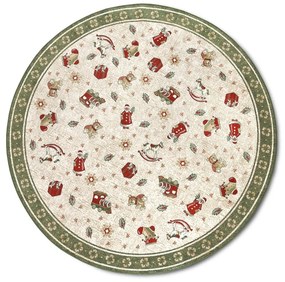 Zelený okrúhly koberec s vianočným motívom s prímesou bavlny ø 160 cm Toy's Delight Green Christmas – Villeroy&amp;Boch