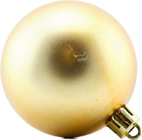 DECOLED Sada vianočných ozdôb zlaté plastové gule 6 cm, balenie 24 ks