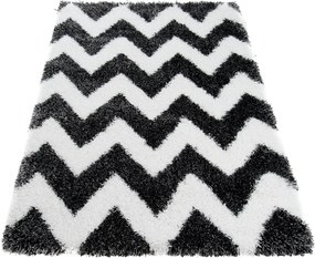 TA Koberec 5446A BIELA / ČIERNA 46 OPTIMÁLNA Rozmer: 200x300 cm