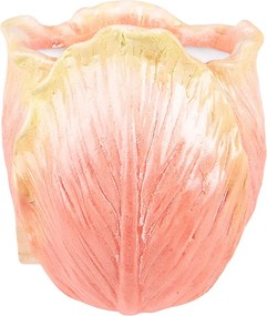Oranžový nástenný kvetináč v tvare kvetu tulipánu - 12*8*15 cm