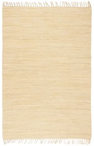 Ručne tkaný koberec Chindi, bavlna 200x290 cm, krémový