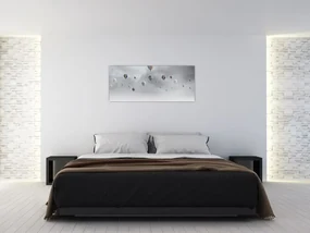 Obraz - Balóny nad tehlovou stenou (120x50 cm)