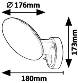 Rabalux 8134 - LED Vonkajšie nástenné svietidlo VARNA LED/12W/230V IP54