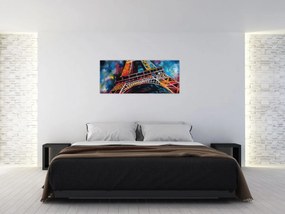 Obraz - Maľba Eiffelovej veže II. (120x50 cm)