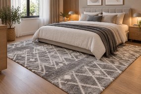 Koberec Boho 590 D.GREY/CREAM rozmery koberec: 80x150 cm