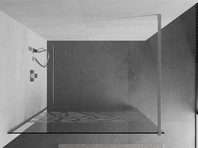 Mexen Kioto sprchová zástena 90x200 cm 8 mm, chróm, biely vzor, 800-090-101-01-85