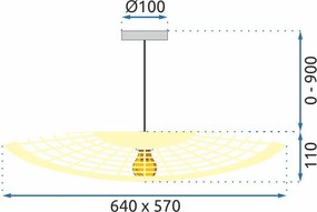 Toolight Boho, stropné svietidlo 1xE27 APP1541-1CP, hnedá-čierna, OSW-06977