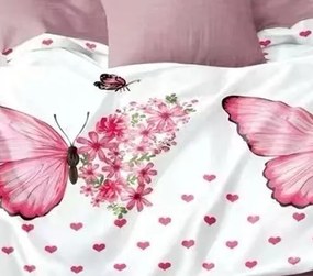 Obliečky GALENA PINK BUTTERFLIES 7-dielna sada 140x200 cm