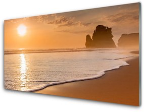 Skleneny obraz More pláž slnko krajina 120x60 cm