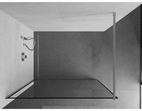 Mexen Kioto sprchová zástena 60x200 cm 8 mm, chrómový profil, sklo čierny rám, 800-060-101-01-70