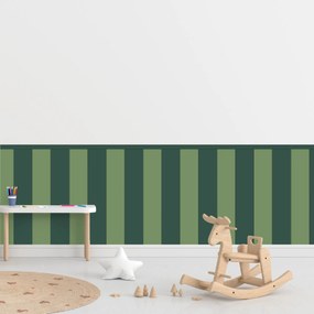 PIPPER. Textilná samolepiaca tapeta - Obdĺžnik - Zelená farba Farba: Kombinácia, Veľkosť: 80 cm