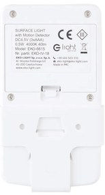 LED svietidlo + bočné svetlo, 1x LED 0,5w 4000k, w, pohybový senzor