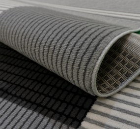Koberec Lotus 9303 GREY – sivočierny obdĺžnikový koberec Rozmer: 60x90 cm