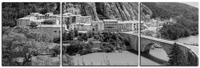 Obraz na plátne - Sisteron v Provence - panoráma 5235QC (90x30 cm)