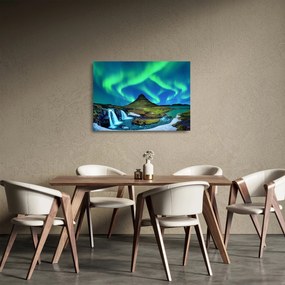 Sklenený obraz - Kirkjufell, Island (70x50 cm)