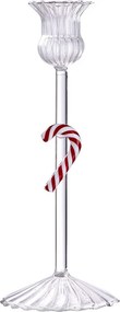 MERRY & BRIGHT Svietnik "Candy Cane" - číra