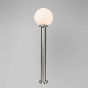 Moderné vonkajšie lampášové stĺp z nerezovej ocele 100 cm - Sfera