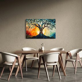 Obraz – Mozaika – slnko a strom I. (90x60 cm)